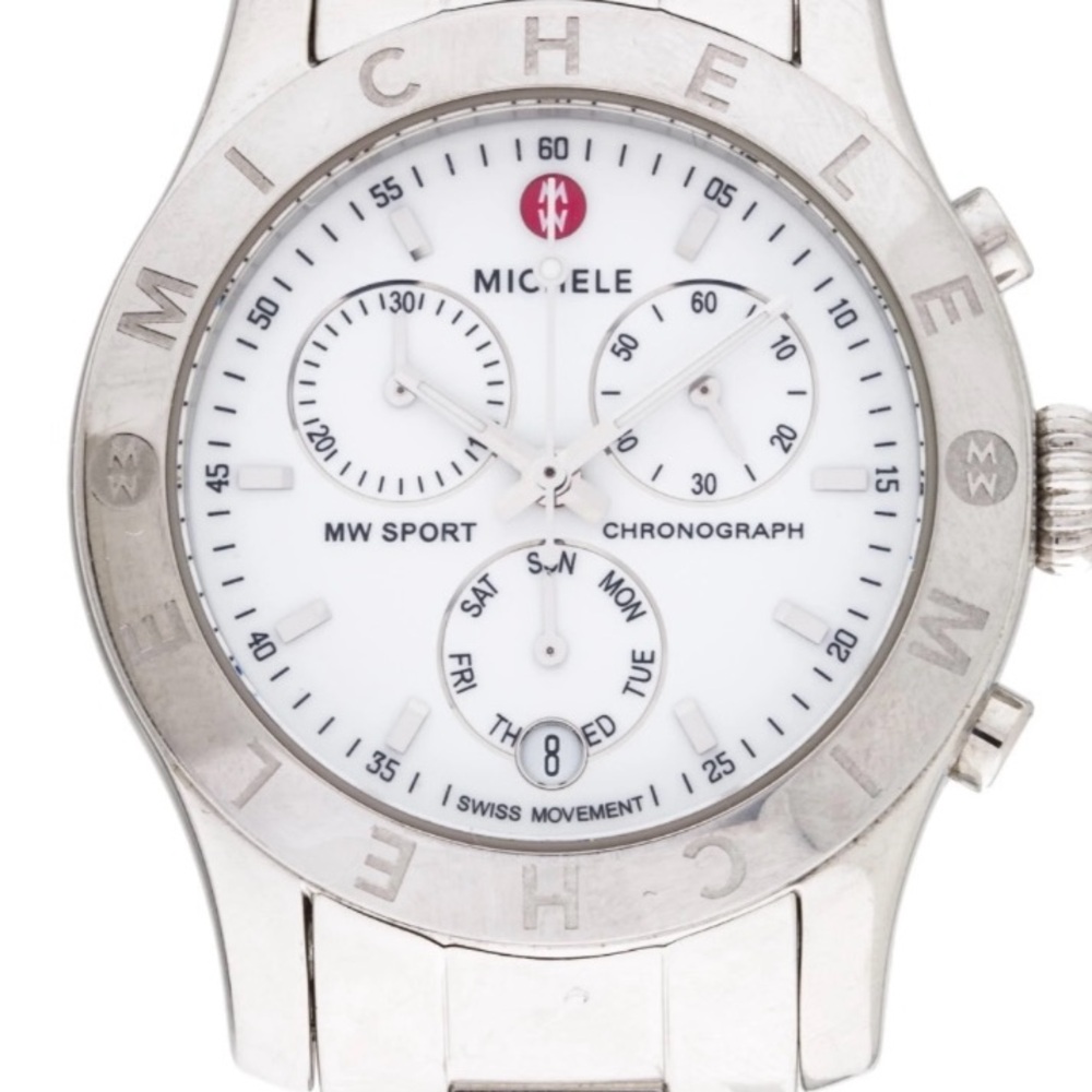 Michele Silver Chronograph Watch